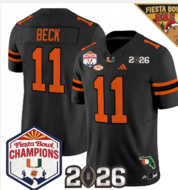 Men 2026 Miami Hurricanes #11 Beck Black 3th generations Limited NCAA Jersey 0016->ncaa teams->NCAA Jersey